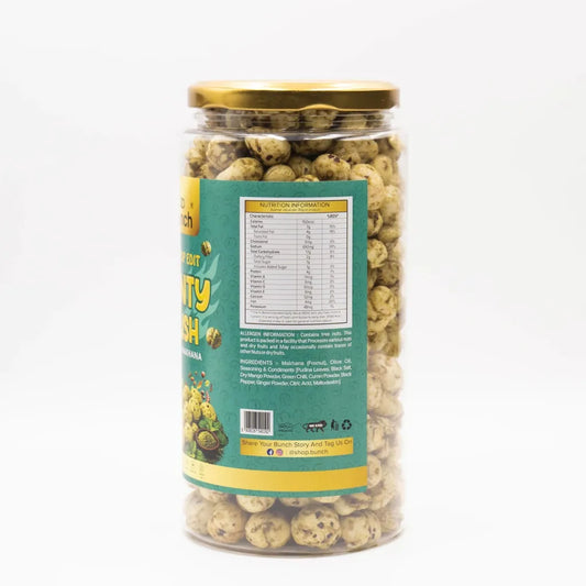Pop Edit Minty Rush Makhana 100g Jar | Pudina Flavoured Roasted Fox Nuts | Roasted in Olive Oil | High Protein Healthy Snack