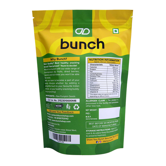 Bunch Pumpkin Seeds | High Protein & Fibre | 200gm
