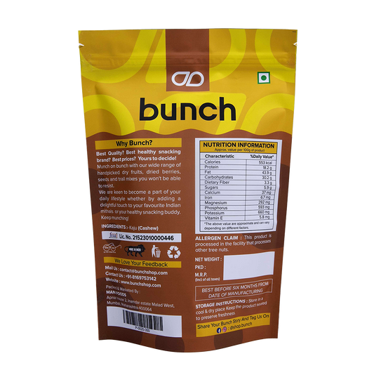 Bunch Premium Jumbo Cashews W240 | Whole Cashew Nuts