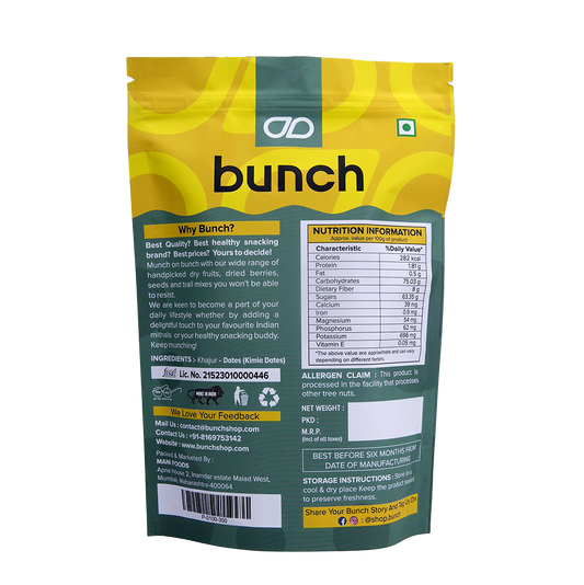 Bunch Premium Kimia Dates (Khajoor) 200gm  | Soft Iranian Dates | Naturally Sweet Healthy Snack
