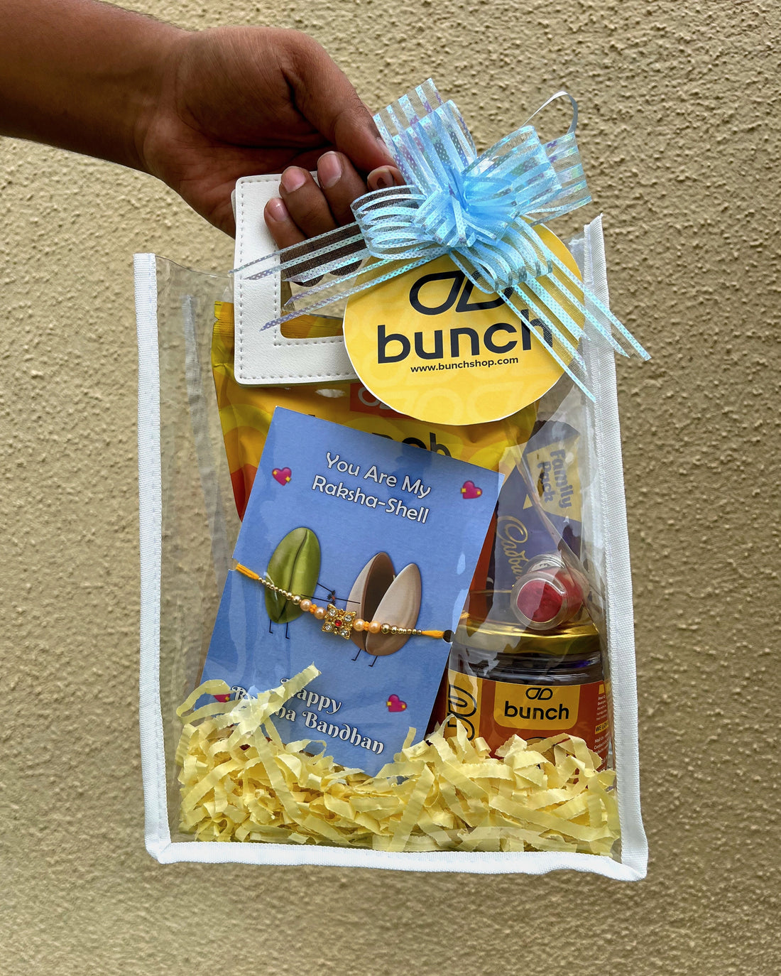 Rakshabandhan Gift Hamper for Brother | Premium Dry Fruits, Rakhi & Chocolates | Bunch