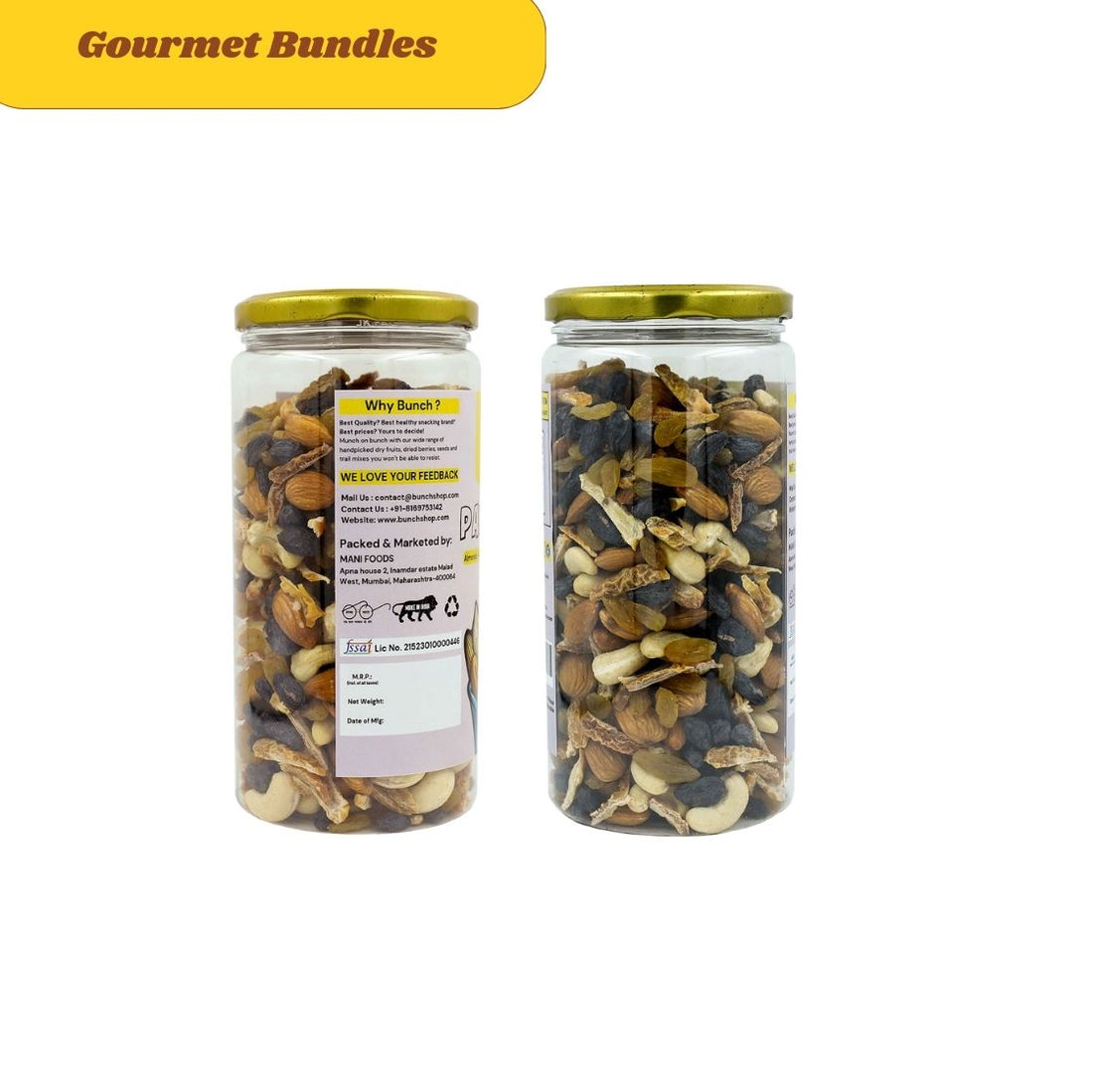 Panchmeva  5-in-1 Trail Mix | Prashadam Dryfruit Mix | 500gm Jar x 2