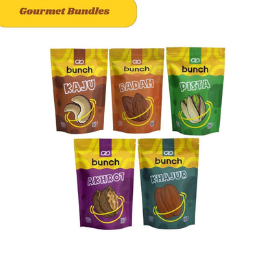 Bunch Family Health Combo | Cashews, Almonds, pistachios, Walnuts, Dates | 980gm