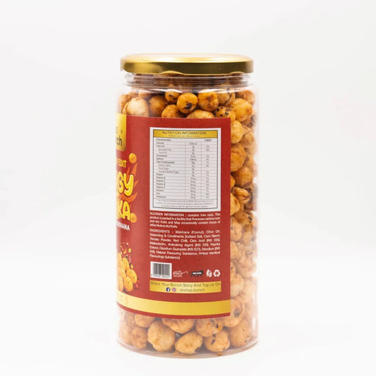 Pop Edit Tangy Tadka  Tomato Makhana 100g Jar | Roasted Fox Nuts in Olive Oil | Healthy Protein Snack