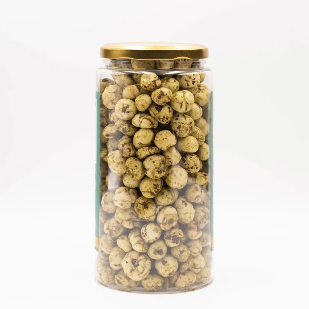 Pop Edit Minty Rush Makhana 100g Jar | Pudina Flavoured Roasted Fox Nuts | Roasted in Olive Oil | High Protein Healthy Snack