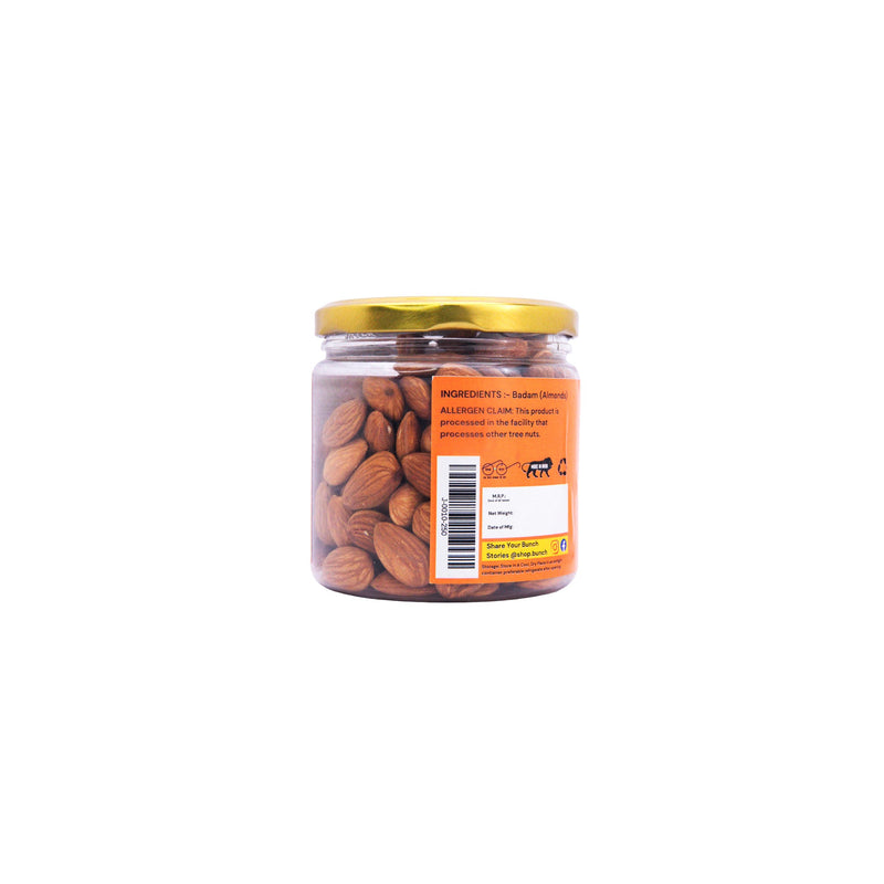 Premium California Almonds (Badam) Jar | Crunchy & Nutritious Healthy Snack