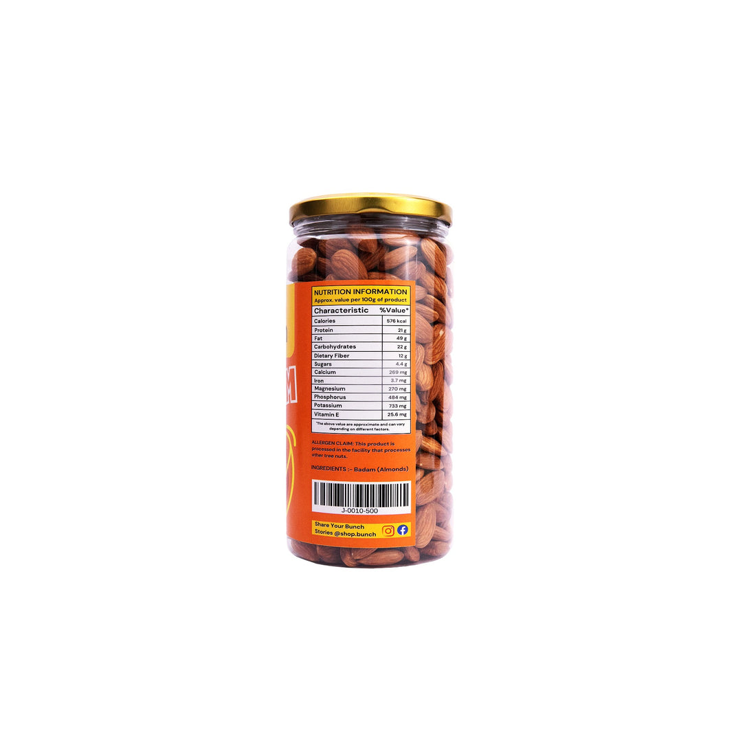 Combo | California Almonds + Jumbo cashews W240 JAR | 1 Kg