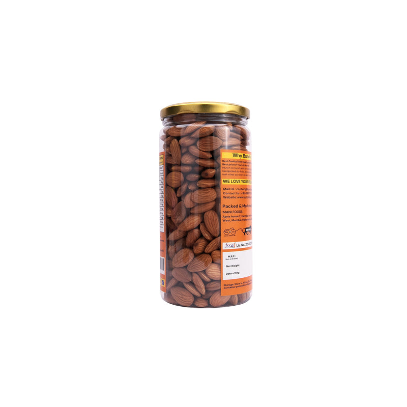 Premium California Almonds (Badam) Jar | Crunchy & Nutritious Healthy Snack