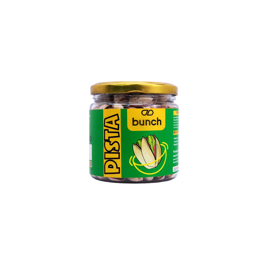 Bunch Premium Roasted Pistachios (Pista) Jar | Healthy Dry Fruit Snack | Crunchy & Protein Rich Nuts
