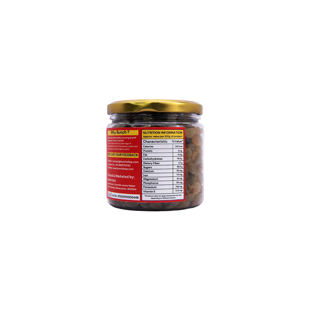 Bunch Brown Indian Raisins | Premium Kishmish | 200gm