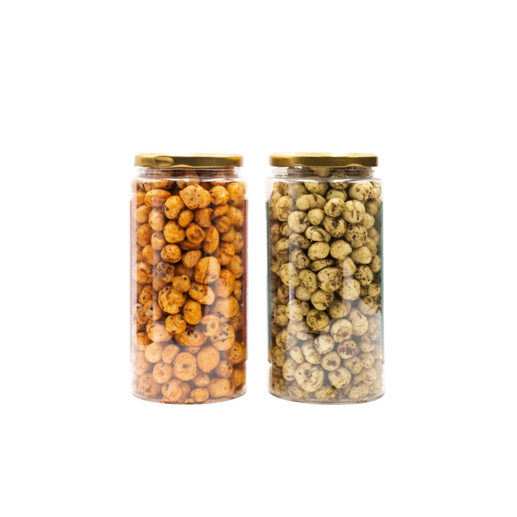 Pop Edit  Makhana Combo – Tangy Tomato & Minty Rush - 200g | Flavoured Foxnuts | Roasted Makhana Snack Pack