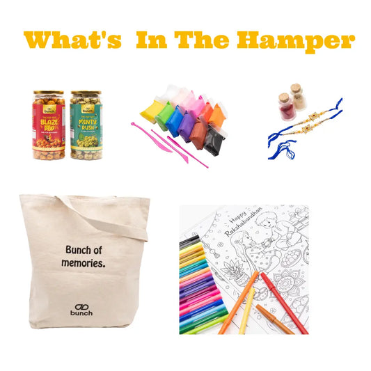 Rakshabandhan Activity Hamper | Gift Bag with Art Activities & Snacks | Bunch of Memories