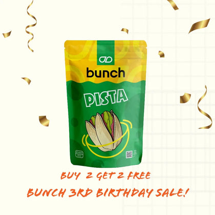 Bunch Premium Roasted Pistachios (Pista) 350g | Healthy  Snack | Crunchy & Protein Rich Nuts b2g2