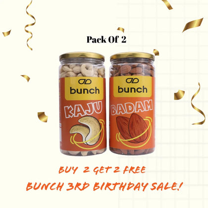 Combo | California Almonds + Jumbo cashews W240 JAR | 1 Kg