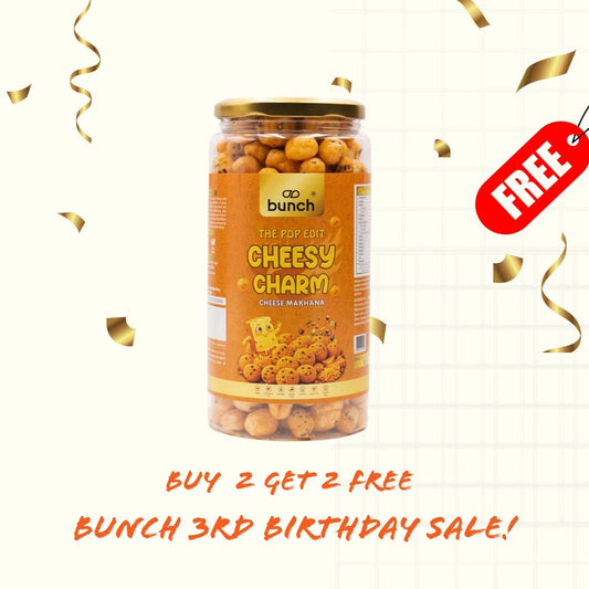 Pop Edit Cheesy Charm – Cheese Makhana 100g Jar | Roasted Fox Nuts in Olive Oil