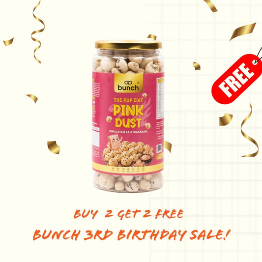Pop Edit Pink Dust Himalayan salted Makhana 100g Jar | Himalayan Pink Salt Fox Nuts | Fasting Snacks