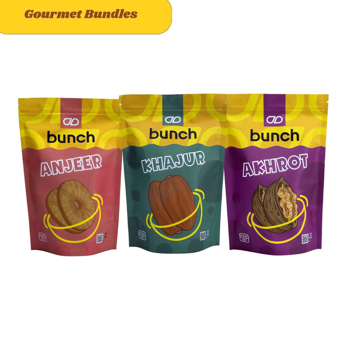 Bunch Daily Nourish Combo Pack (900g) | Anjeer, Dates , Walnuts