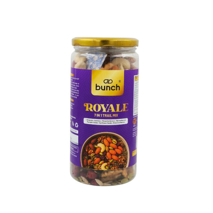 Bunch 7-in-1  Royale Trail Mix | Premium Nut, Seed & Berries Mix | Healthy Protein  |500g