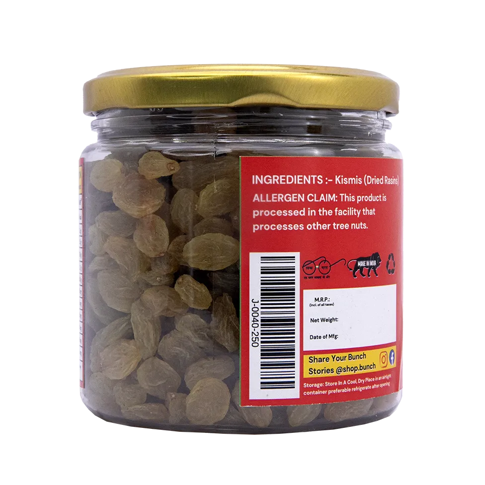 Brown Indian Raisins | 250gm Jar